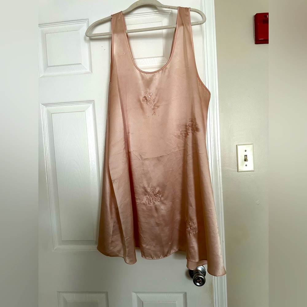 Baby pink slip dress